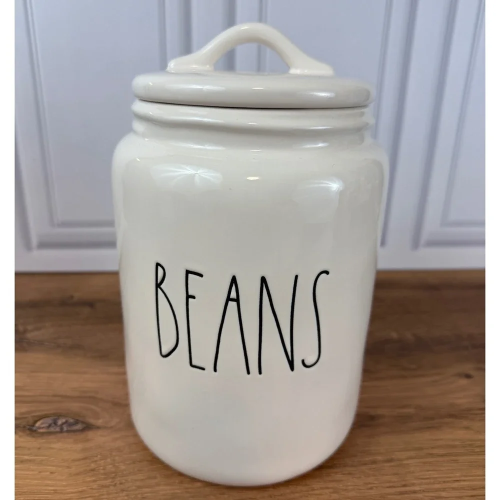 Rae Dunn White BEANS 10